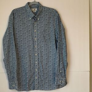 Alan Paine of England Updated Fit Men's Cotton Blue White Shirt Size L